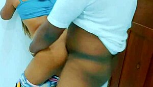 Caught Stepsister Fucking, Threaten to Tell Mom