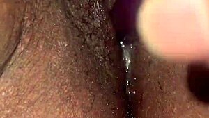 Ebony BBW Rips Wet Dripping Pussy