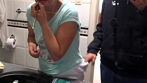 Stepson can't resist watching me masturbate and cum on tits