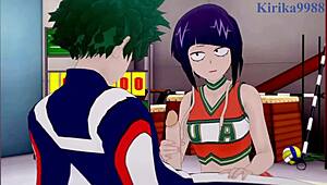 Tsuyu Asui And Kyoka Jiro And Izuku Midoriya Have Intense Sex In My Hero Academia Hentai