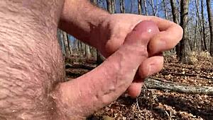 Hiking naked in the outdoors with clothes ripped