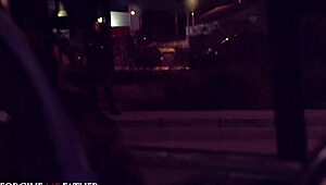 cheating big tits babe picked up in van