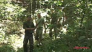 Sparta soldiers get rough with anal sex in forest during wild foursome