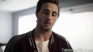 Sexy Brunette Sucks and Fucks the Football Player