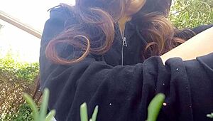 Pee on the grass with Chantal Channel.