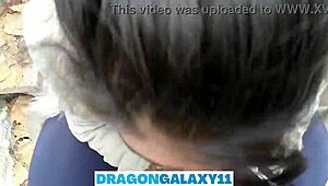 Outdoor Blowjob in Park Near Curious Neighbors