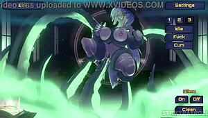 Babe With Silver Hair Has Sex In Anime Cosplay Hentai Game