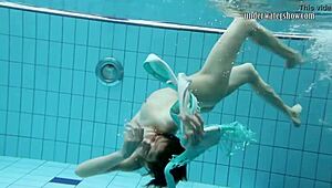 gazel podvodkova looks stunning naked underwater in the pool