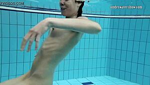 gazel podvodkova looks stunning naked underwater in the pool