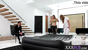 Wow, the client gets a special massage from big ass milfs skylar snow and jasmine daze!