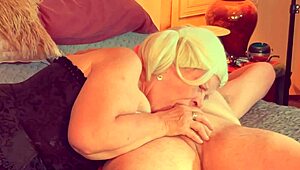 i can't resist granny carmen's harley quinn blowjob!