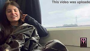 Public pleasure with a gay stranger on the train