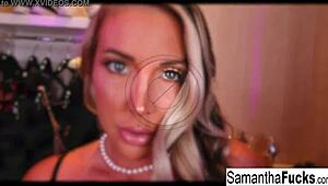 sexy tease samantha saint shows big tits nude blonde ass masturbation solo babe pornstar