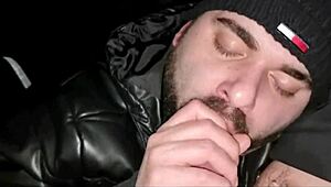 the straight military guy got a handjob in the car and now wants to meet again