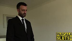 Classy submissive bitch gets spanked hard during rough stocking sex