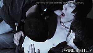 Three Young Gays Kissing Before Hardcore Anal Action