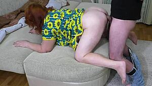 big milf offers blowjob, frames ass for anal