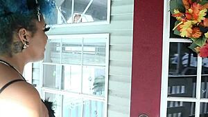 during the interview, the teen gets face-fucked and creampied