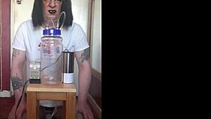 A bisexual crossdresser who is shy and has a unique hobby of cow milking with a portable machine