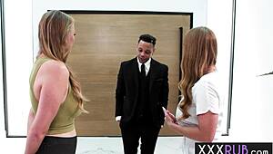 Wow, the client gets a special massage from big ass milfs skylar snow and jasmine daze!