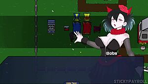 Babe With Silver Hair Has Sex In Anime Cosplay Hentai Game