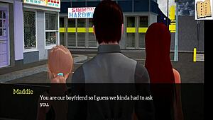 my new family game with small tits redhead in 3d anime 😊