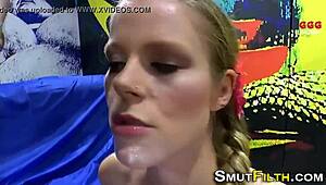 Hardcore European whores, ready for blowbang bukkake?