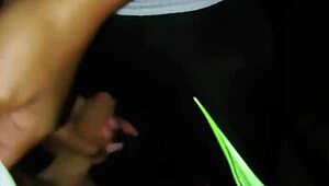 A Venezuelan woman gets cum on her face in public
