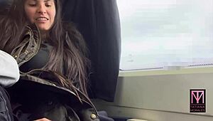 Public pleasure with a gay stranger on the train
