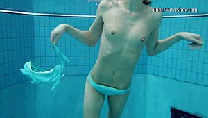 gazel podvodkova looks stunning naked underwater in the pool
