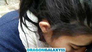 Outdoor Blowjob in Park Near Curious Neighbors