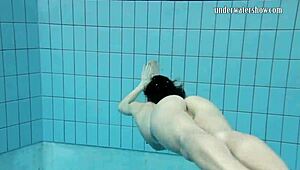 gazel podvodkova looks stunning naked underwater in the pool