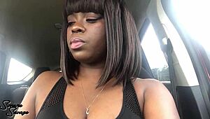 A cigarette in the car with some domination vibes