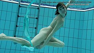 gazel podvodkova looks stunning naked underwater in the pool