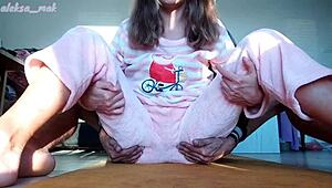 Skinny stepsister gets hard cock in her small pussy