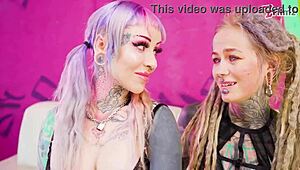 Skinny goth Anuskatzz enjoys big cock and anal sex