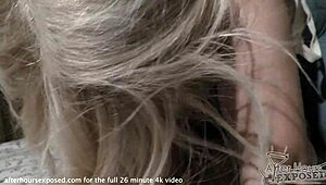 I'm partying on vacation with my skinny blonde girlfriend, she swallow cum after bj.