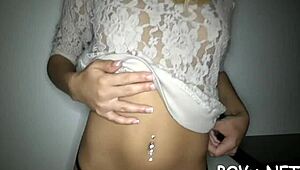 teen nymph gets cumshots on her tits 😍