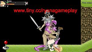 Oh man, cute blonde hentai girl bangin’ lots of soldier guys in battle... new gameplay, ya know!