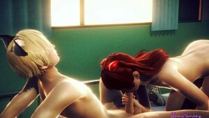 Asuka femboy swallows all that cum 😏