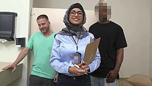 mia khalifa cracks up during handjob bloopers with tony rubino. backstage laughs ensue!