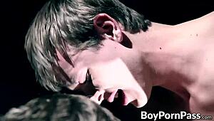 watch these skinny twinks suck monster cocks before fucking and cumming. the blowjob leads to intense action.