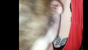 Oh wow, watch this BBW tranny handle a huge BWC! Can you believe the close-up blowjob action?