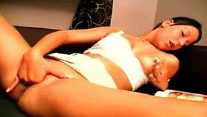 I stretched my huge tits with toys until they ached