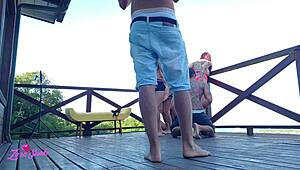 University students' leaked video of a party on the dormitory deck, complete in red and sheer