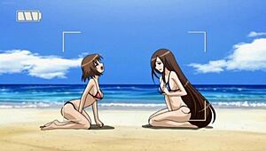 Hermanas Satake exclaim, What a wild threesome on the beach!