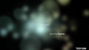 Neona's first camgirl show feels so raw with stripping and solo play