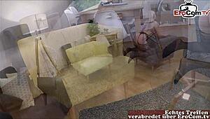 Big tits blonde German MILF meets up for amateur porn