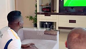 negão banging hot wife while hubby watches, damn!