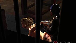 Wow! Sexy ball gagged blonde takes BBC anal in basement!